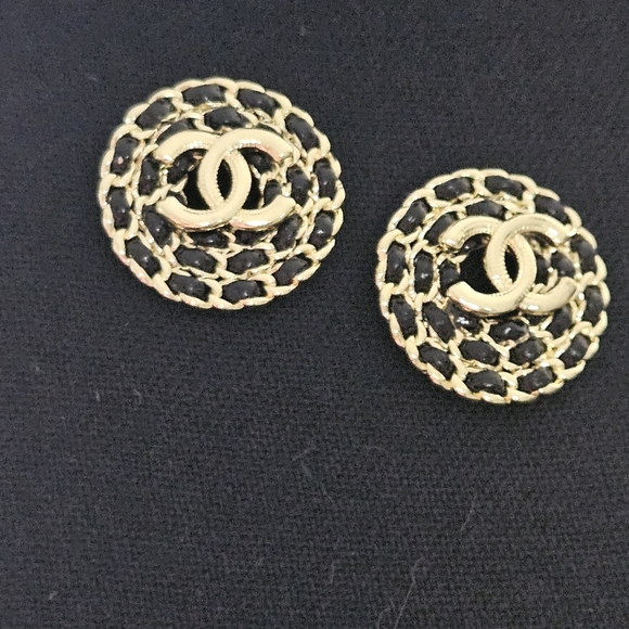 Chanel Gold and Black Earrings - Picture 3 of 8